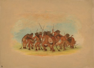 Mandan-Büffeltanz, 1861 von George Catlin